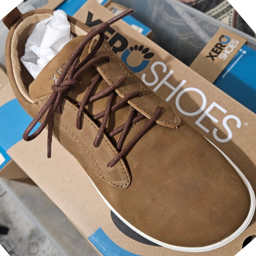 Xero Shoes Denver Leather Mens 8.5 Brown Minimalist Barefoot Rugged Boots NIB